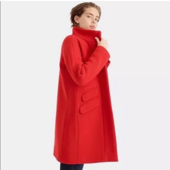 J Crew Cacoon Italian stadium wool coat. Looks brand new !! Christmas time!! - Picture 3 of 11